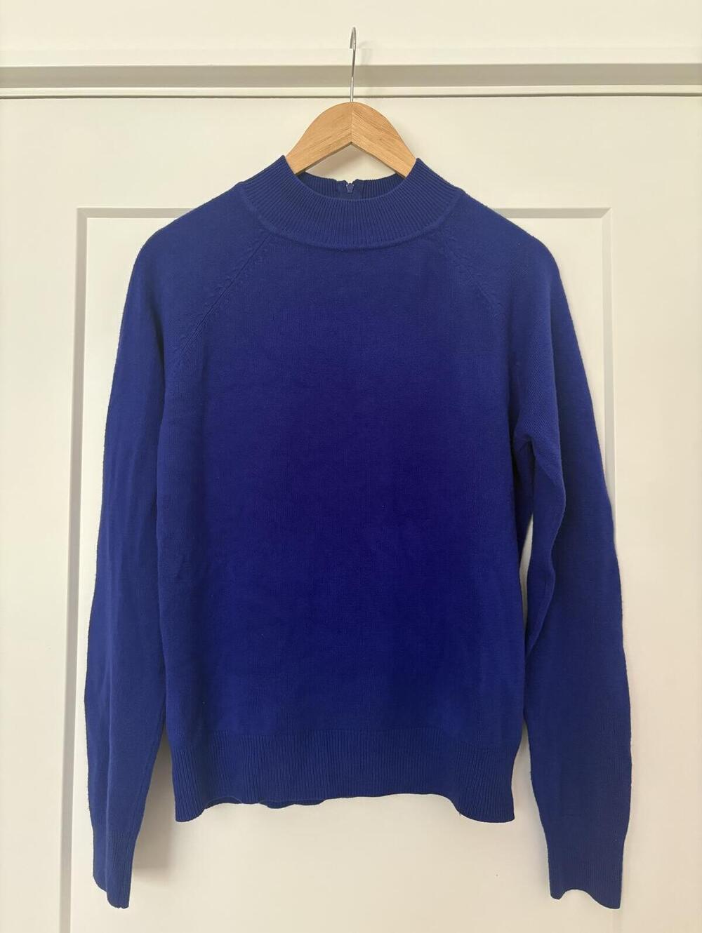 Rebecca Malone Royal Blue Mock Neck Sweater Size Small